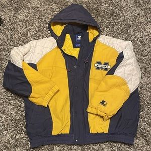 Vintage Yellow/Blue Michigan Starter Jacket, Size XL